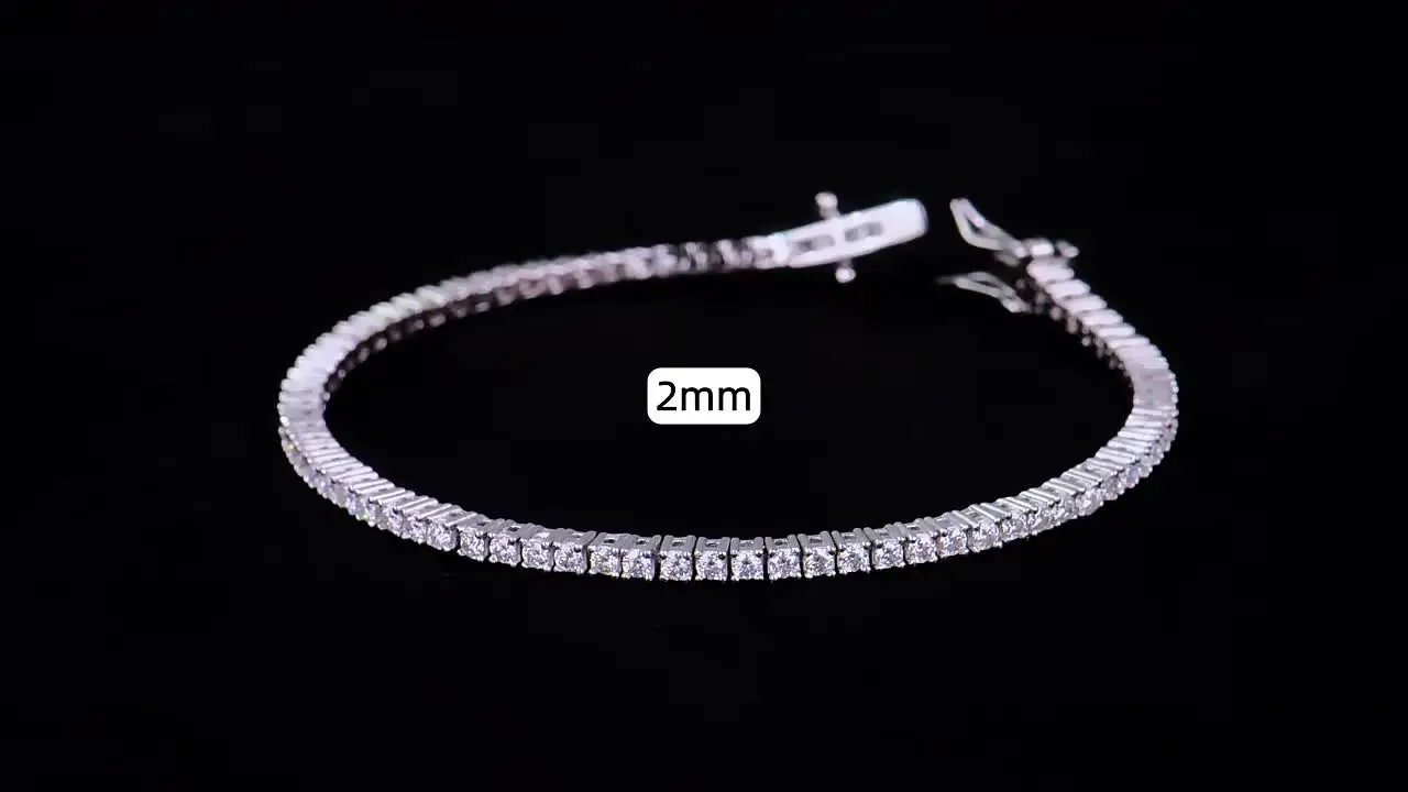 Браслет H ip Hop из серебра 925 пробы с муассанитом моссанит и бриллиантом для мужчин