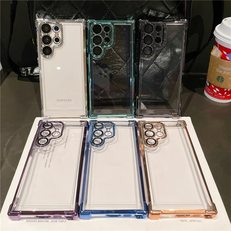 Luxury Transparent Plating Frame Phone Case - Premium Protective Cover
