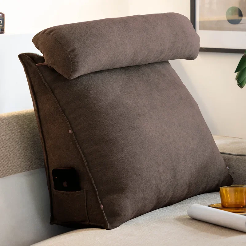 Reading Pillow for Bed Adult Back Pillow for Sitting in Bed Triangle Reading Pillow for Bed, Soft Back Rest, Support Wedge 3