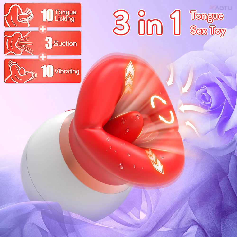 Clit Sucker Vibrator for Women Tongue Licking Oral Clitoris Stimulator Nipples Vibrator Female Masturbator Sex Toy for Women