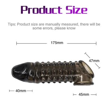 Reusable Male Penis Sleeve Testimony Bondage Cock Extensor Penis Ring Condoms with Scrotum Penis Erotic Male Toys 4
