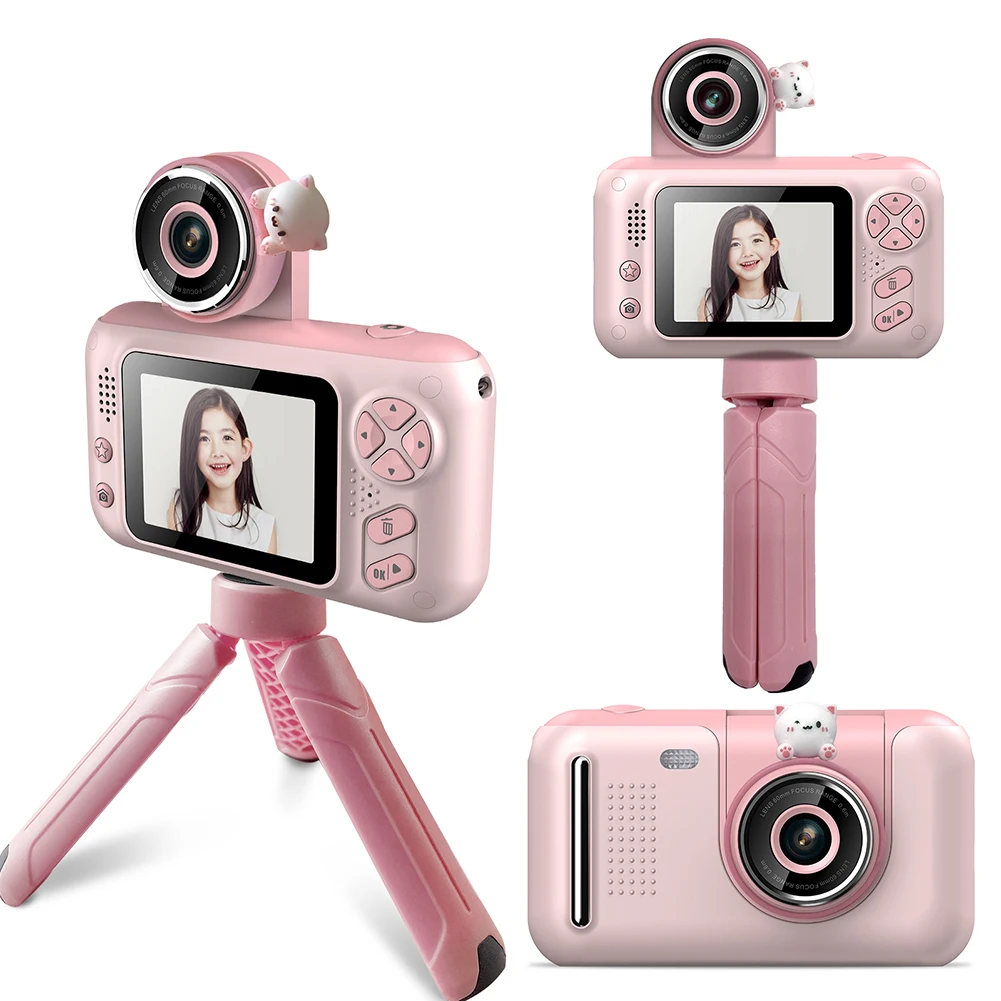 2.4 Inch Ips Color Screen Children Kids Camera Educational Toys Mini Photo Camera Photography Tools Video Recorder Birthday Gift