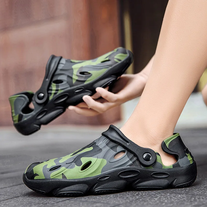 Men's Fashionable Fishing Sandals 2022 Beach Sandals EVA Summer Garden  Clogs Wading Men Sandals Outdoor Antiskid Sports Slippers