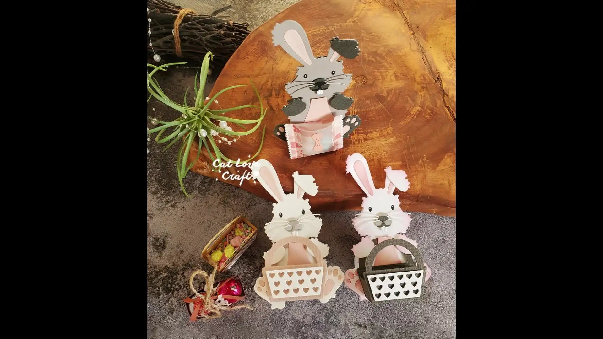 Aeromdale - Fustelle in metallo, motivo: coniglietto pasquale, per fai da te, scrapbooking, album, timbro, decorazione di carta, goffratura, fai da te, fai da te, # E - 1 set