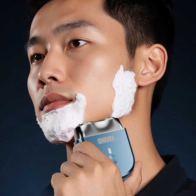 미니 양방향 자기 새로운 전기 면도기 충전식 오래 지속되는 면도기 선물 상자 휴대용 디지털 디스플레이 수염 면도기