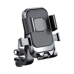 Universal 360° Rotatable Motorcycle and Scooter Phone Holder with One - Hand Operation (Handlebar)