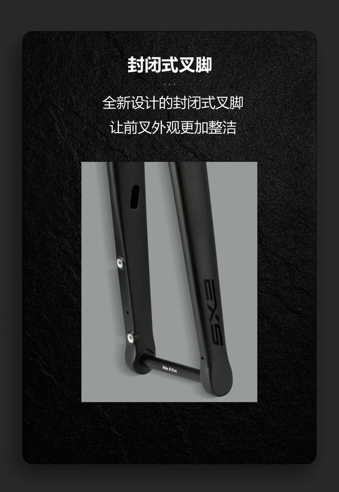 EXS FK-00 Full Internal Carbon Road Fork OD2 Carbon Disc