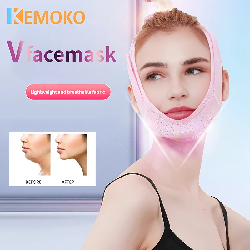 Reusable -V Shaped Slimming Fa-V Line lifting Mask Facial Slimming Strap - Double Chin Reducer - Chin Up Mask Face Lifting Belt