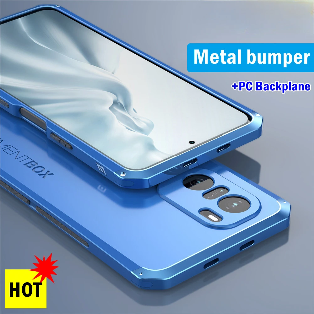New AntiFall Metal Frame Matte PC Aluminum Case For Xiaomi POCO M3 M4 Pro POCO F3 F4 F5Pro 5G F5 X3 GT M4 Pro Armor Case Cover