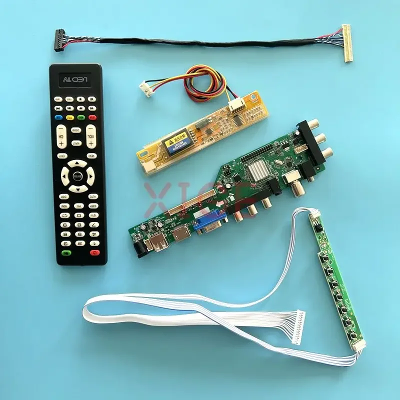 

For B141EW01 B141EW02 B141EW03 B141EW04 Controller Board LVDS-30Pin 1CCFL 1280*800 Digital DVB LCD Screen USB+HDMI+VGA+AV+IR Kit