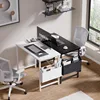 32 Inch Computer Desk for Small Spaces with Storage Bag, Home Office Work Desk with Headphone 3