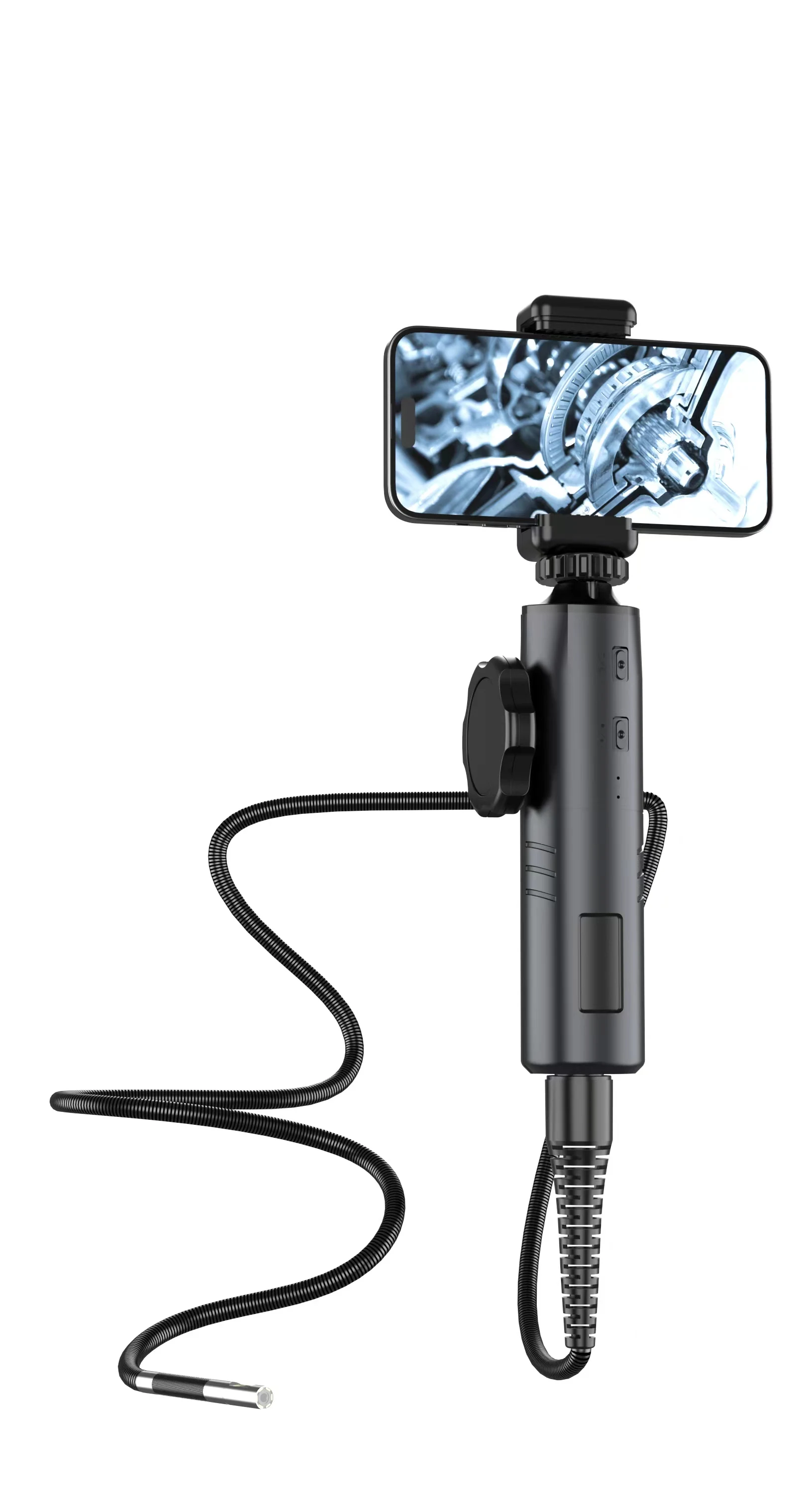 WDLUCKY 양방향 관절 내시경 산업용 내시경, 3.9mm 6.3mm IP67 스네이크 카메라, PC IOS 안드로이드 용 조명 포함