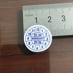 100pcs 20mm Expire Date Sticker Brittle Paper Warranty Void Label Repair Guanantee Valid Year Month Tamper Evident Security Seal