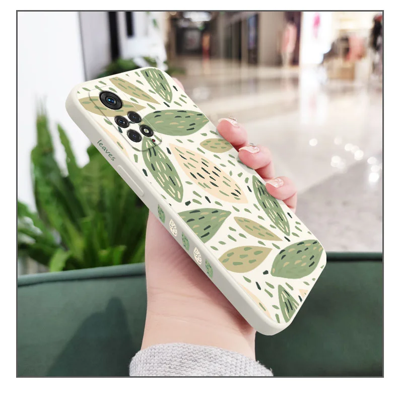 Verdant Green Leaf Phone Case For Xiaomi Redmi Note 11 11S 11T 10 10A 10T 10S 9T 9 8 7 Pro Plus 10C 9A 9C 9T 4G 5G Cover