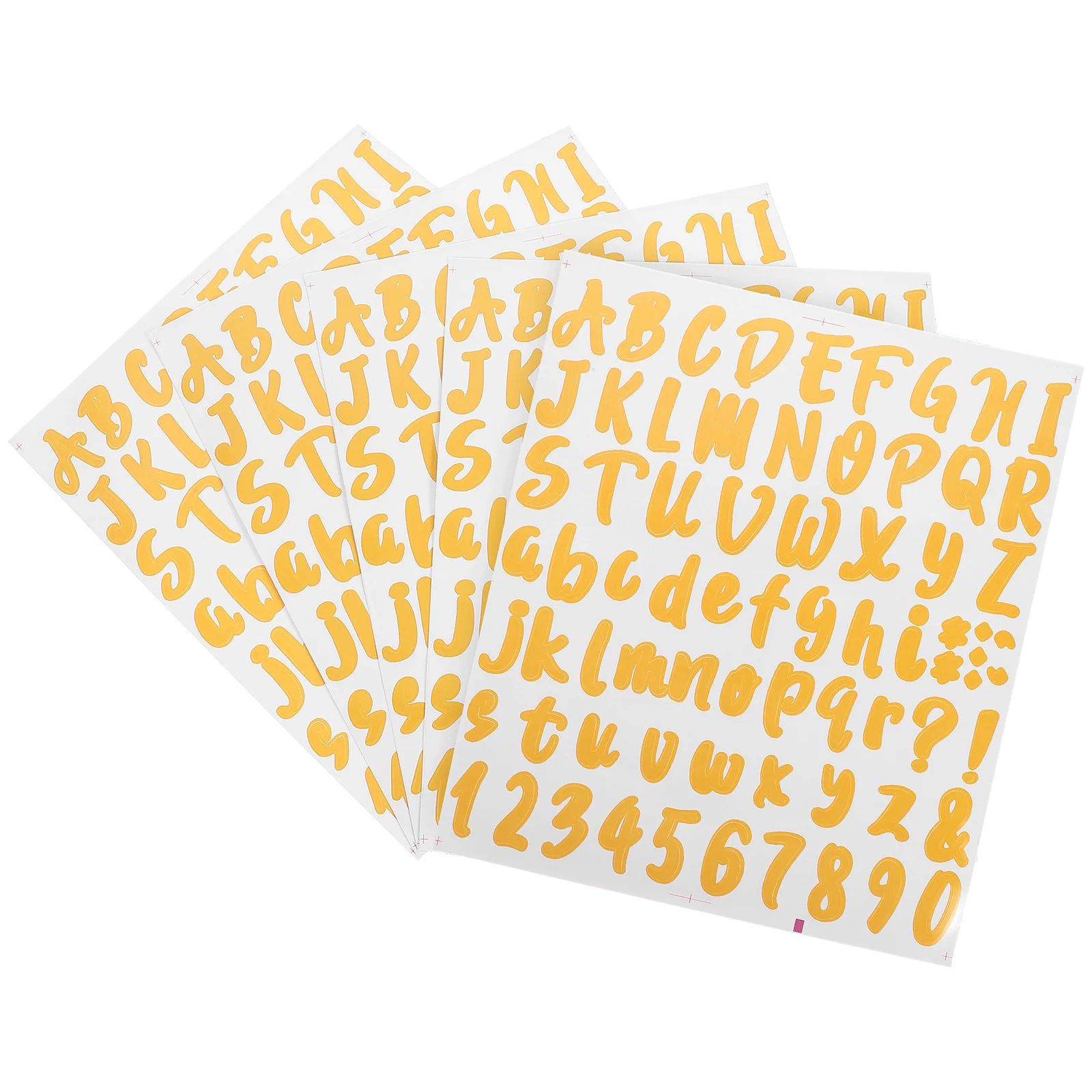 

5 Sheets Wedding Birthday Party Numbers Letters Name Stickers Removable Mailbox For Outside Alphabet Decals Pvc Self-adhesive