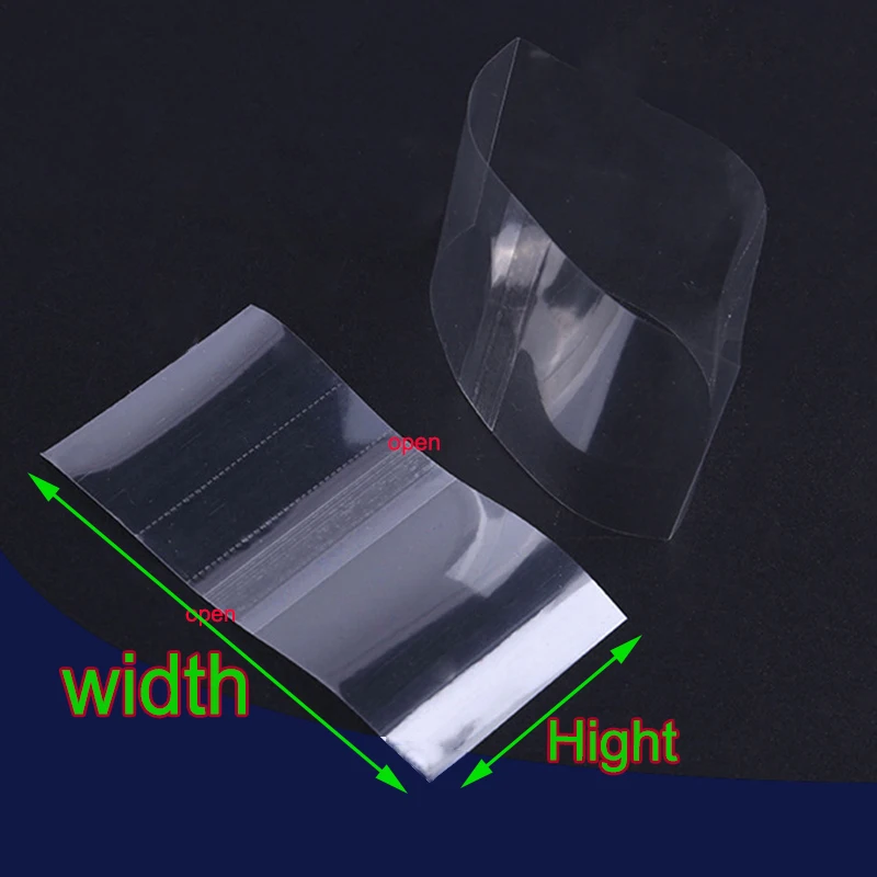 200 개/몫 DIY 너비 * 높이 립스틱 상자 펜 항아리 CapClear 수축 씰링 보호 랩 필름에 대 한 열 수축 밴드 포장