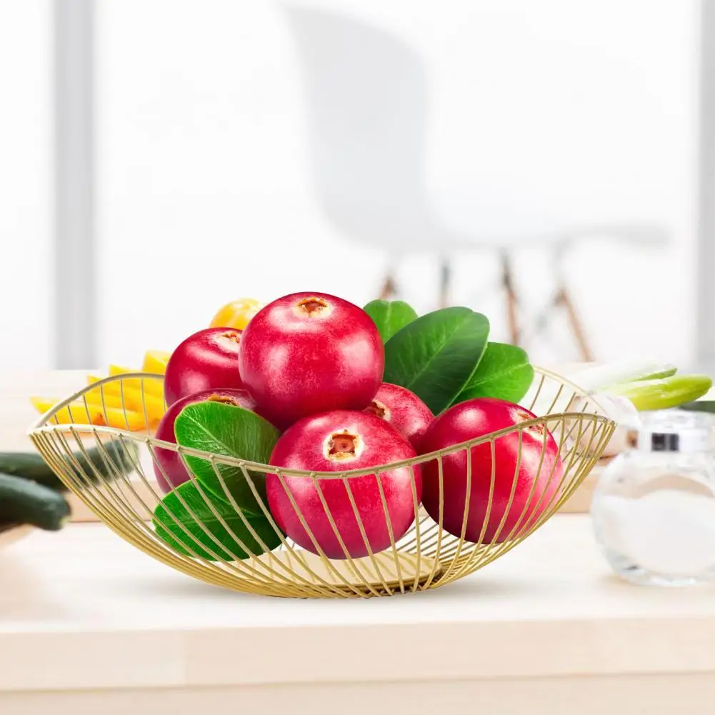 Fruit Basket Large Capacity Exquisite Multi-purpose Kitchen Eggs Dessert Holder Metal Snack Bread Vegetable Storage Drain Basket