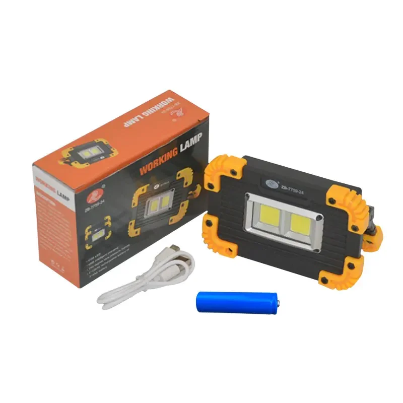 LED Flood Light Worklight Projector Reflector COB Work Light Spotlight Outdoor Camping Emergency Light 10W 18650 USB Cable portable camping light work lamp