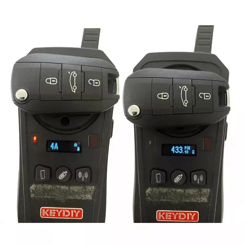 KEYECU Replacement Flip Remote Key Fob 3B 433MHz 4A Chip for P*eugeot Partner 508 308 Expert For C*itroen Dispatch C3 C4 Cactus