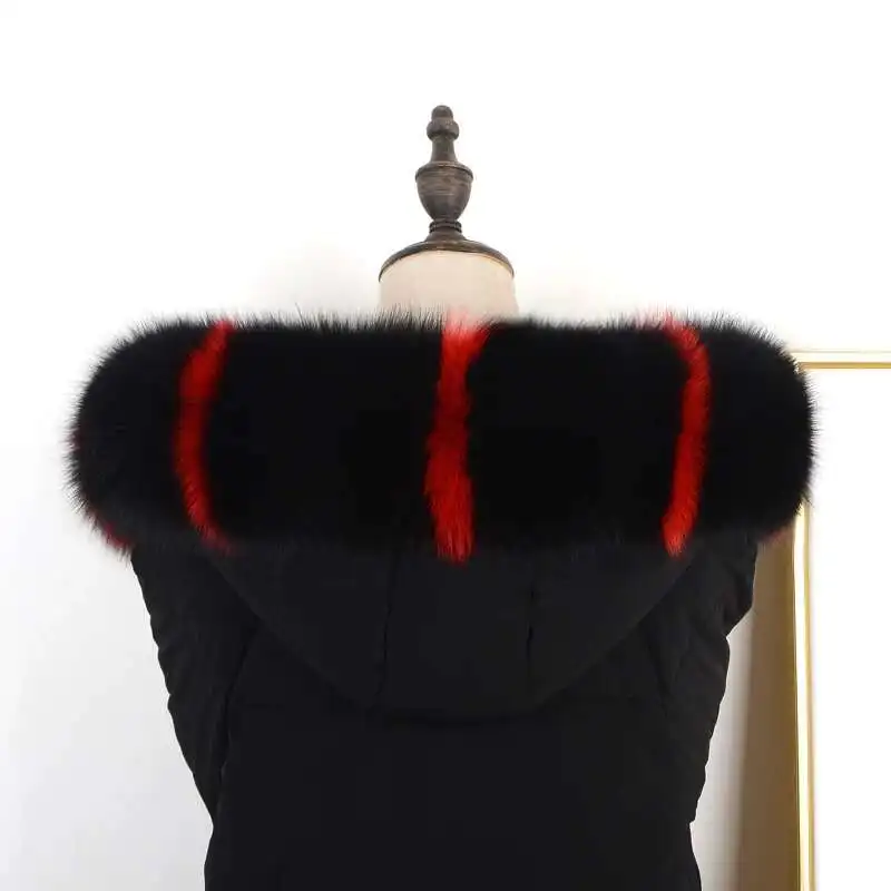 Echt Fox Pelz Kragen 100% Natürliche Pelz Schal Frauen Winter Luxus Warme Pelz Schal Damen Geniue Pelz Schals Für Mantel Unten jacke Männer – Detail 14