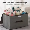 Fold Non Woven Fabric Storage Box Gray Home Supplies Clothing Underwear Sock And Kid Toy Storage Organizer Cosmetics 3