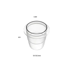 Clear Espresso Coffee Dosing Cup & Brewing Bowl - Barista Accessories (58mm)