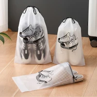Shoes Storage Bag Clear Drawstring Dustproof Pouch Travel Shoes Organizer Transparent Shoe Packing Bag Portable Hanging Pouch 2