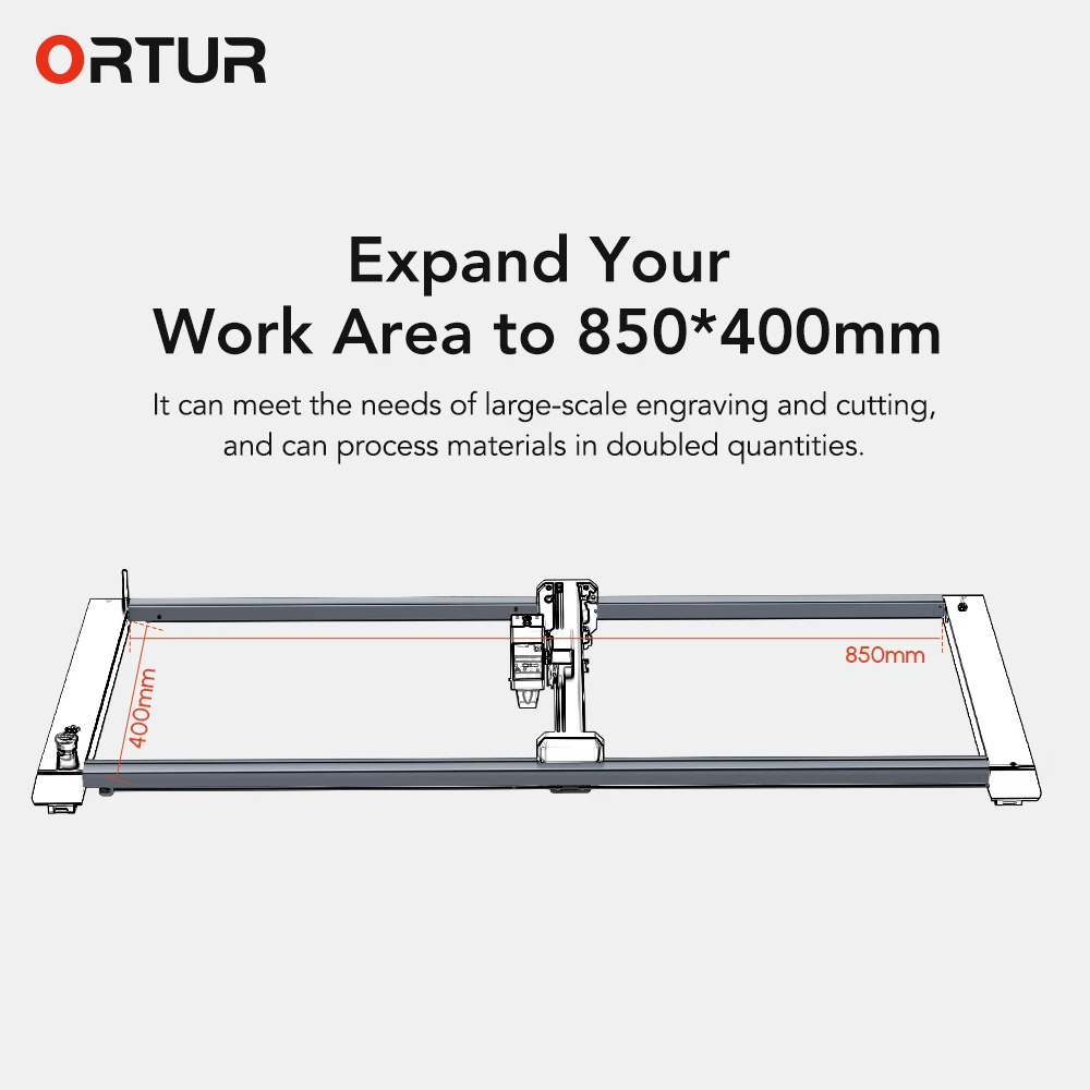 Ortur laser master 3 y axis extension kit expansion rod expand increase