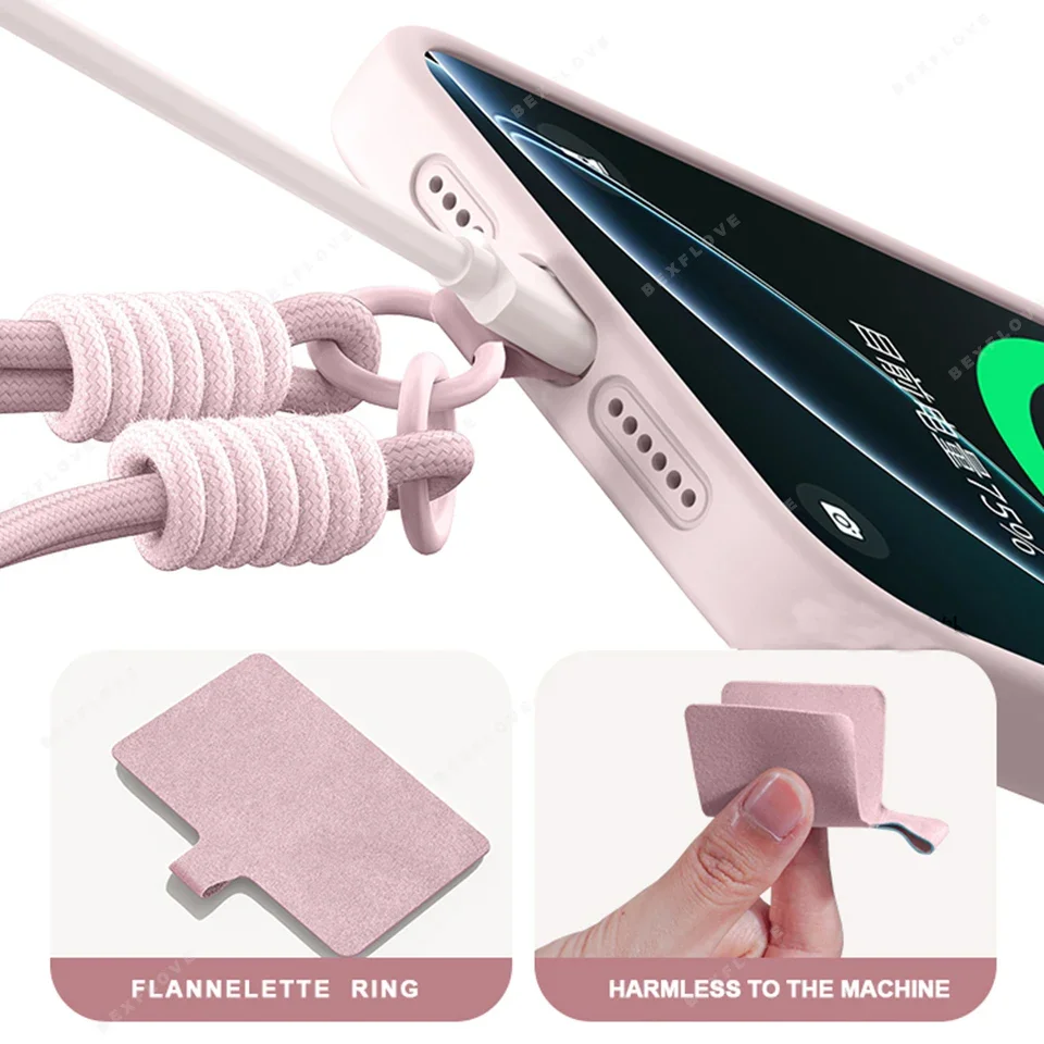 Liquid Silicone Protective Crossbody Phone Case with Magnetic Closure and Adjustable Strap