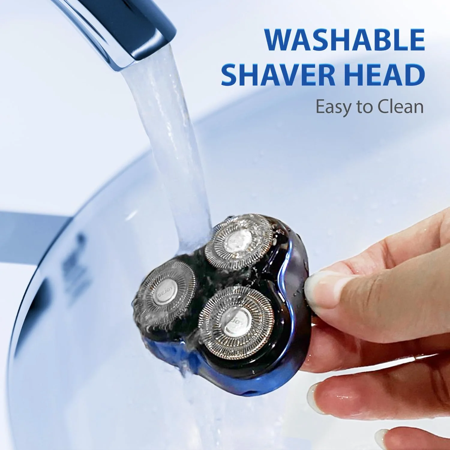 SEJOY Rechargeable Wet & Dry Use Electric Shaver Pop-up Hair Trimmer Rotary Shaving Machine Razor 5
