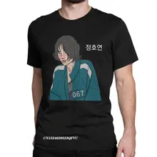 T shirt homme femme, en coton, humoristique, joueur de combat, jeu de calmar, taille Plus, 067