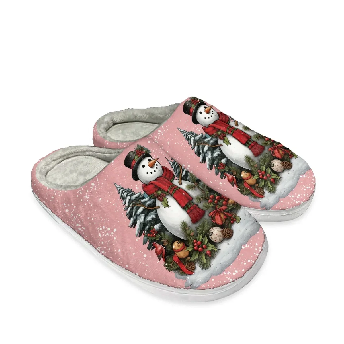 Christmas Design Winter Cozy Warm Flats Slippers Non-slip Couple Cotton Slipper Indoor Casual Floor Shoes Zapatillas Mujer Gifts