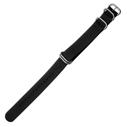 Premium Nylon Braided Watch Strap - Men's Universal Replacement Bracelet - 22mm (Black nylon strap)