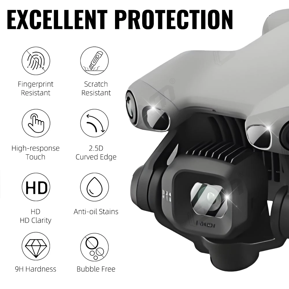 Lot de 5 verres de protection objectif DJI Mini 5 Pro - 3 Pcs