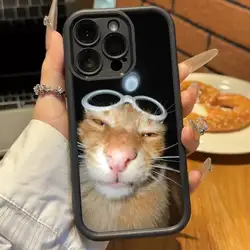 Adorable Cartoon Cat Shockproof Soft TPU Phone Case - iPhone 15 Pro Max (Z1)
