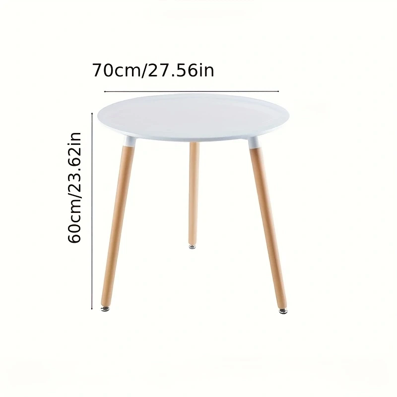 שולחן עגול מודרני ומודרני למטבח ולחדר אוכל בצבע לבן