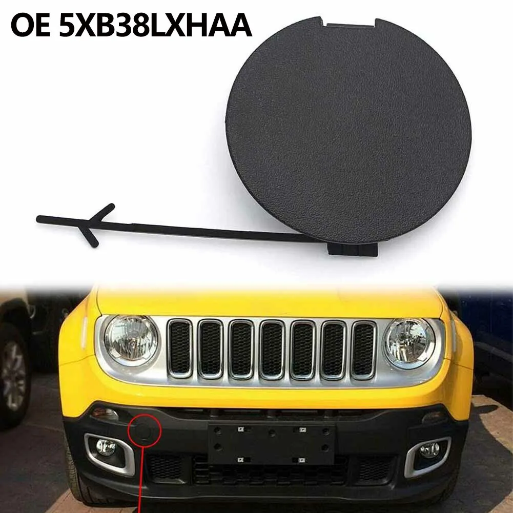 Front Bumper Towing Hook Cover For Jeep Renegade 2015-2020 Front Bumper Tow  Hook Eye Cap Cover 5XB38LXHAA