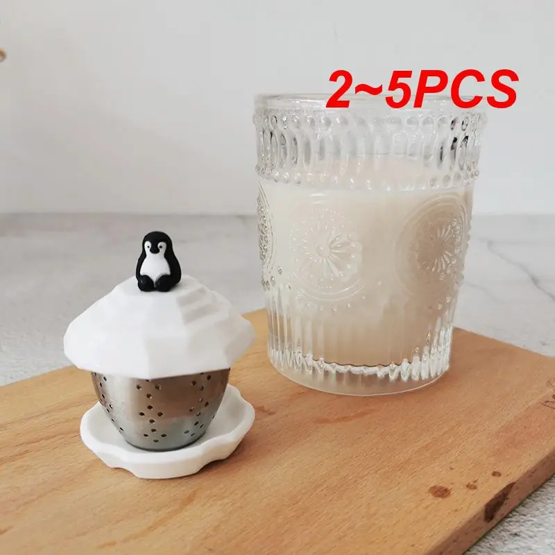

2 ~ 5 шт. креативный Слив для чая из нержавеющей стали милый плавающий Пингвин полярный медведь труба изоляционный фильтр для ленивого чая