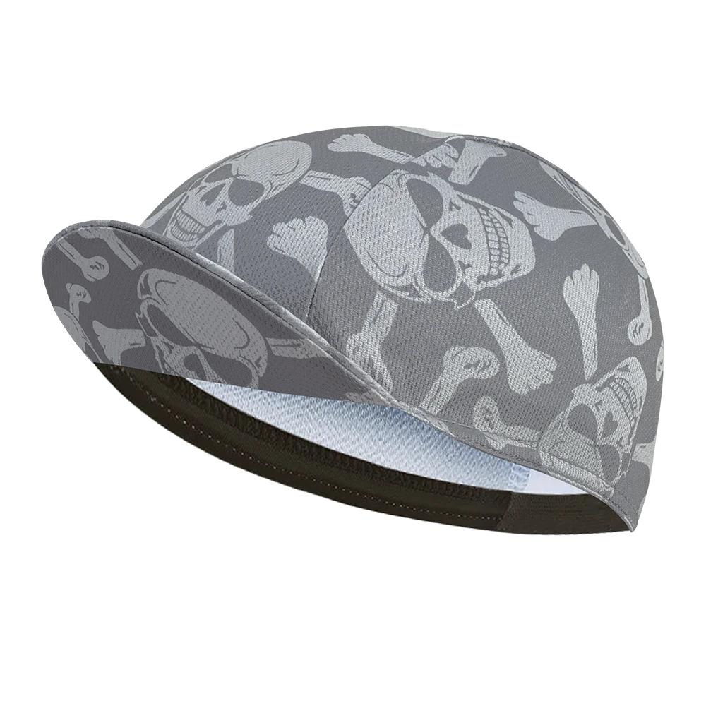 

Новая велосипедная шапка, поглощающая пот из полиэстера, популярная, нейтральная, с серым черепом