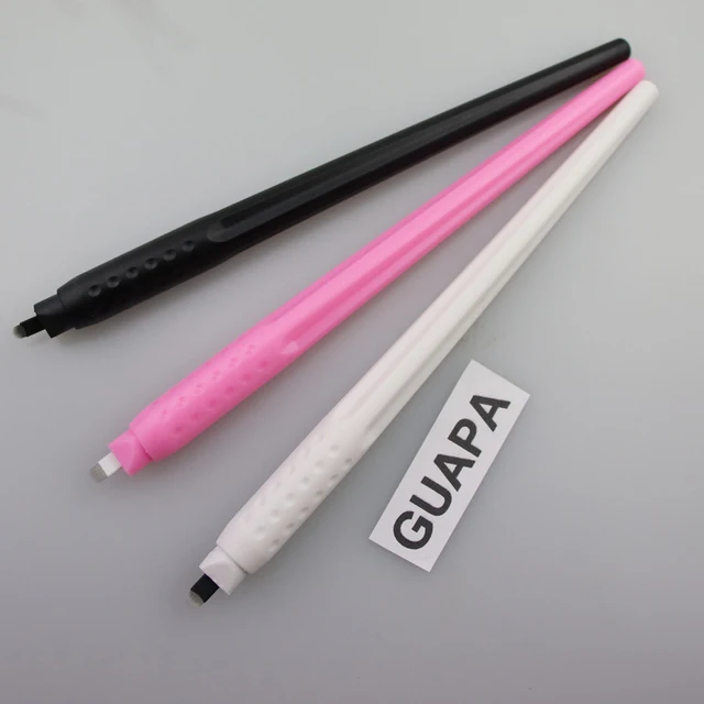 2023 New Sterilized Permanent Makeup Eyebrow Tattoo Tools 0 18mm Disposable Microblading pen with U Blades