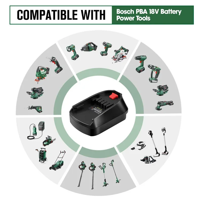 Conversor Adaptador de Bateria para Makita Bateria Li-ion 18v Bl1840 Bl1850 Converter para Série Bosch Pba Ferramentas Elétricas Mt18bsc - Image 3