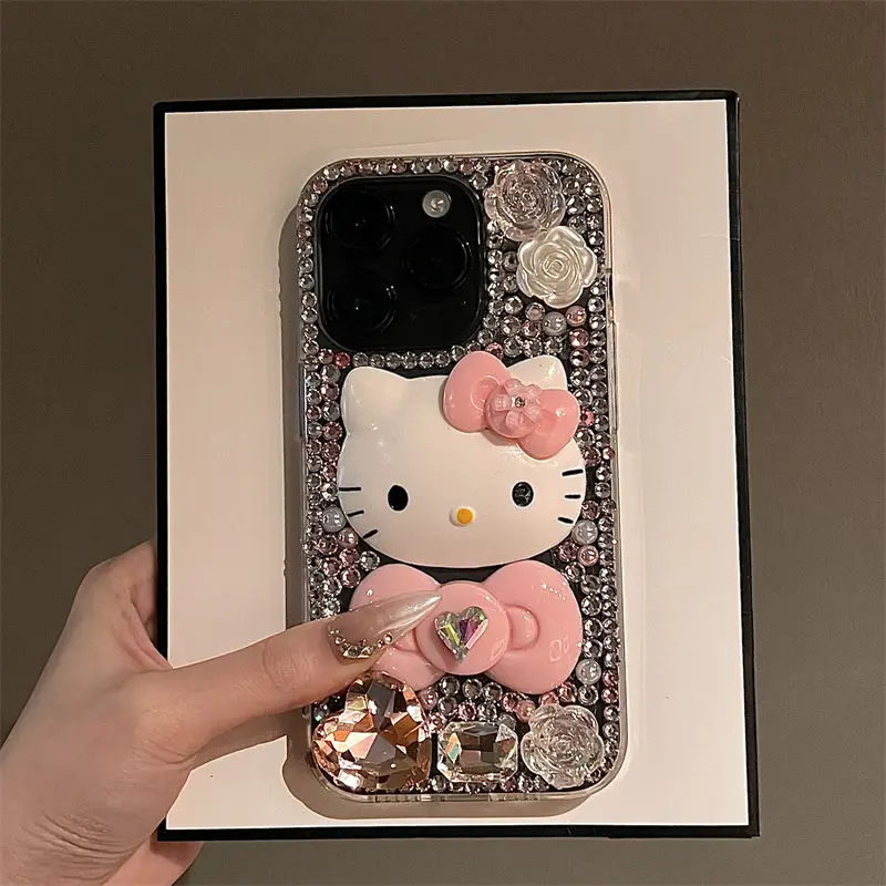 

Sanrio Kawaii аниме Hello Kitty Anti-Fall мобильный телефон милый мультяшный силикагелевый Телефон Чехол милые подарки для девушек