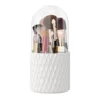 360 Rotating Cosmetics Makeup Brush Organizer with Lid Dustproof Large Capacity Cosmet Holder Box for Jewelry Pen 1PC 6