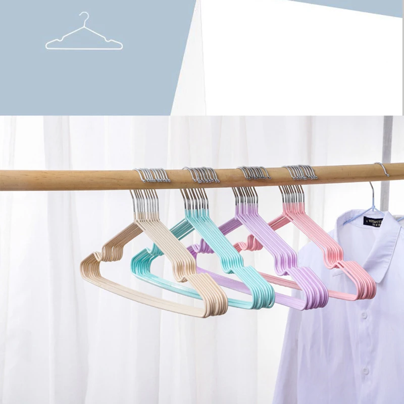 Coat Hanger Thick Household Traceless Simple Coat Hanger Metal Adult Children With Non-slip Notch clothes hangers