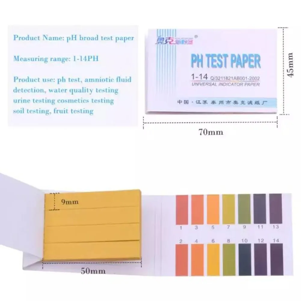 

1pcs PH1-14PH Test Strips Litmus Paper Urine Saliva Acidity Test Strips For Aquarium Cosmetics Pool Analysis Measurement Tools