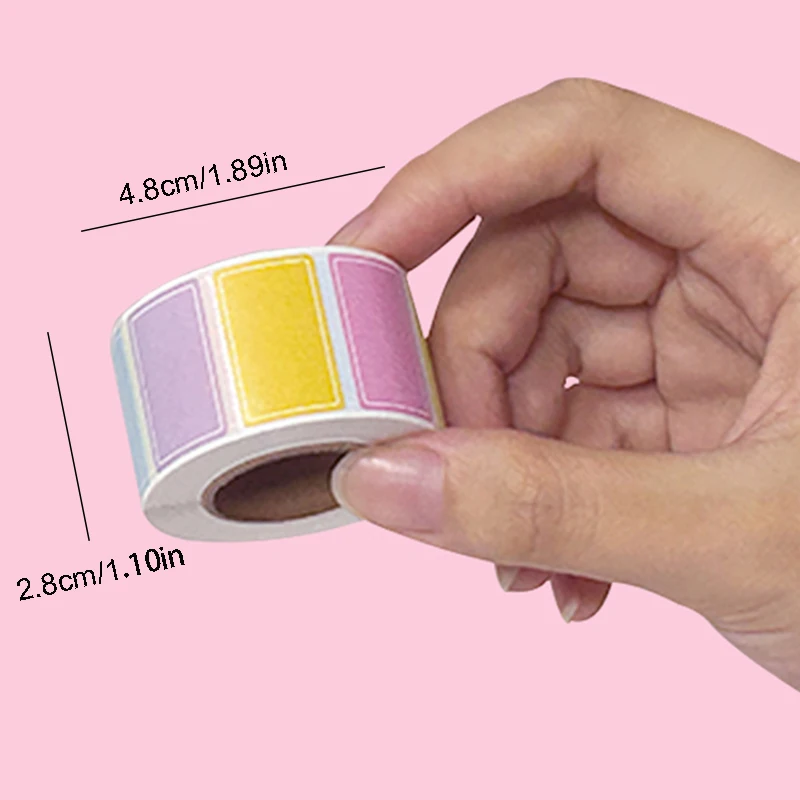 500-Piece Roll Waterproof Color-Coded Index Tabs Sticky Labels for Organizing Personalized Name Tags