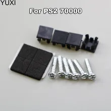  YUXI 1Set For PS2 70000 Console Rubber Plug Screw Hole Pad Dust Plug Plastic Pad 