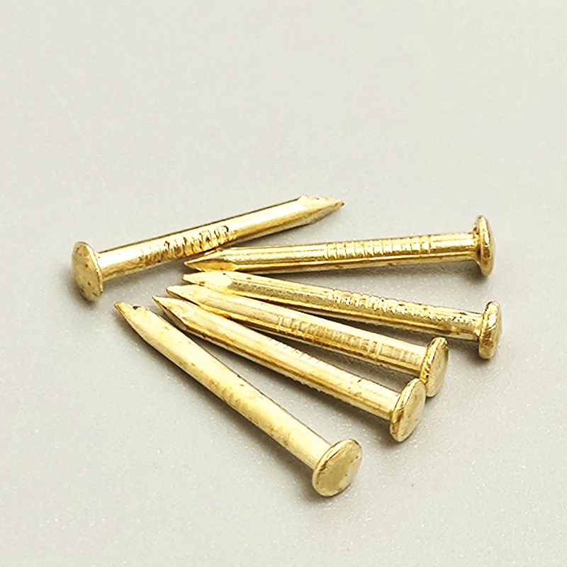 철 손톱 50/200pcs 보석 상자 경첩에 대 한 작은 미니 라운드 머리 압정 황금 실버 골동품 황동 패스너 압정 하드웨어