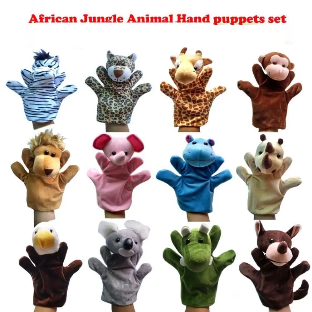 Cartoon Animal Hand Puppet Dolls Plush Early Education Learning Toys Children Interactive Puppets for Telling Story Role Play шампунь animal play вишневый пай для кошек и собак 300 мл витаминный