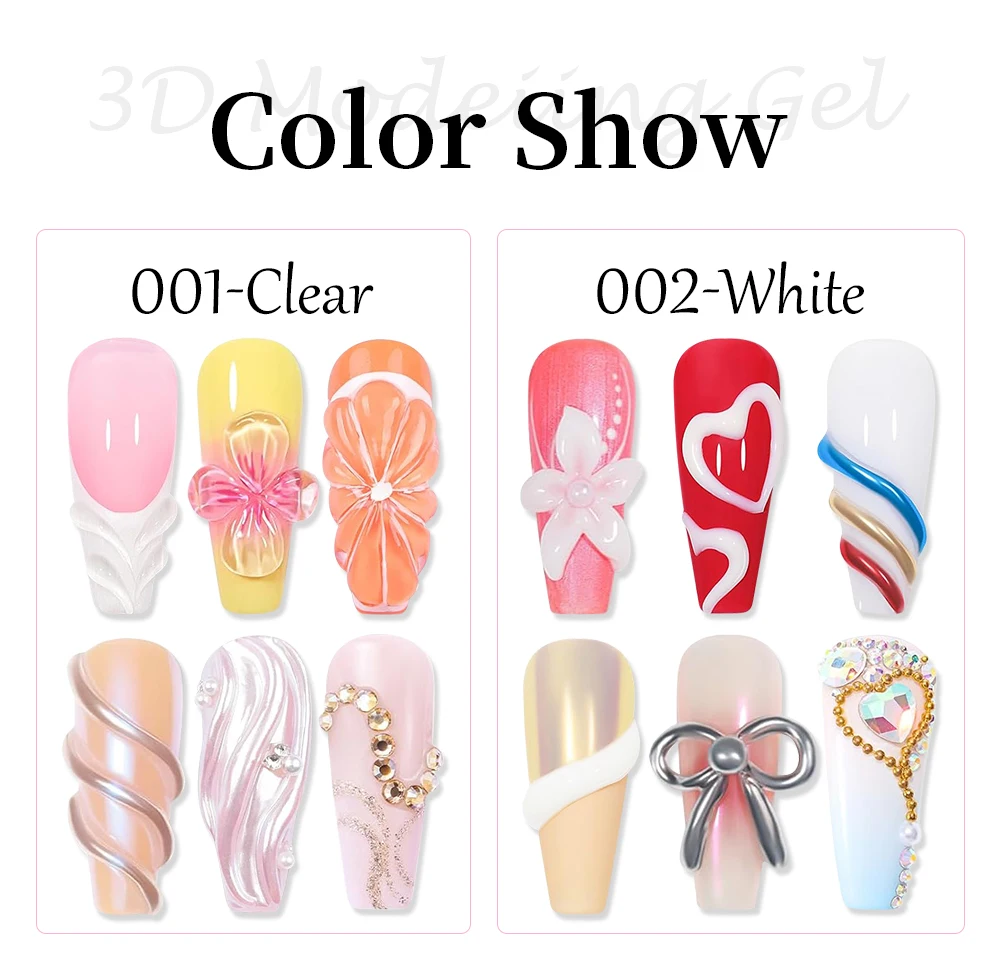 Description Picture 4 of itemBOZLIN 15ml Nail Rhinestone Glue with 3D Modelling Nail Gel Nail Charm Glue Super Strong Nail Glue For Nail 3D Sculpting Gel